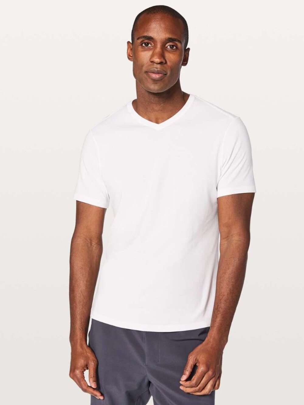Lululemon 5 Year Basic V T-Shirt White Size Men's Medium Neutral Athleisure